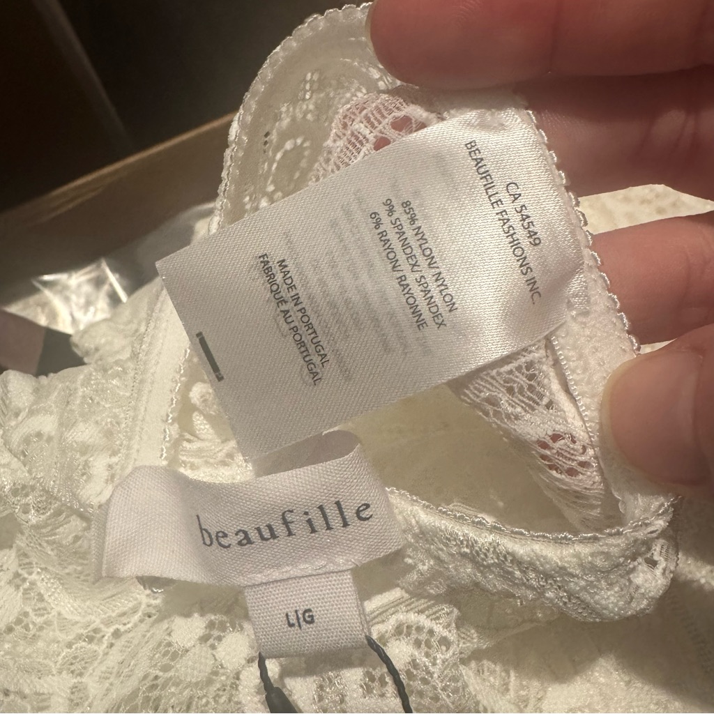 Beaufille Cassia Lace Stockings In White — image 6 of 6